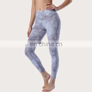 Hot Selling High Waist Tummy Control Crothless Yoga Leggings Tie Dye Women's Sports Pants Workout Running Gym Wear Clothing thumbnail-1