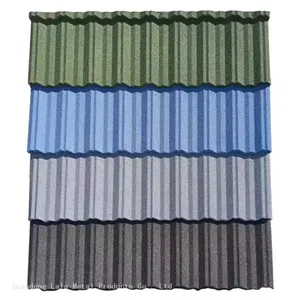 Dark Red Stone Coated Metal Roof Tile Milano Tile for Roof Stone Coating Tiles thumbnail-3