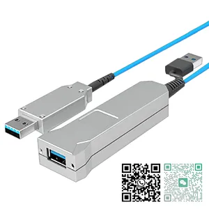 OEM Factory Wholesale USB3 Fiber Active Optical Extension Cable Type-A Male to Female for KVM,CCTV and Machine Vision Camera Link thumbnail-1