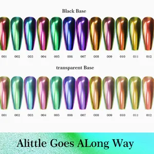 Nail Glitter Powder ，Nail Art，Box Bling Mirror Nail Glitter Powder Gold/Sliver Nail Art Sequins Chrome Pigment Glitters thumbnail-1