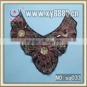 Fashion Embroidery Lace Collar With Firework Shaped Sequins thumbnail-1