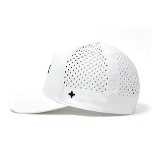 Custom Camp Caps Silicon Logo Golf Cap Camping Hats With Laser Holes thumbnail-5