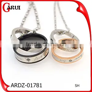 Wedding Gift Fashion Jewellery Pendant for Necklace Couple Rings Pendants thumbnail-1