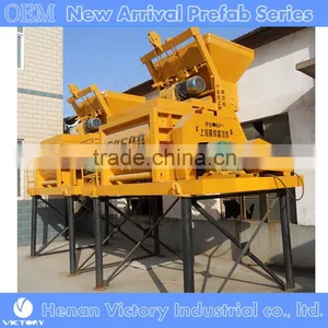 JS500 Batching Plant of Concrete Mixer Machine With Lift thumbnail-1