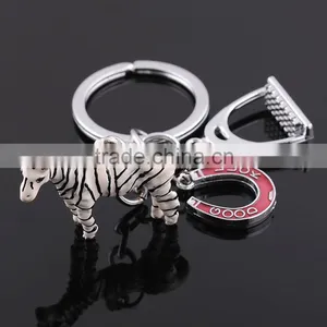 Pet Drop Key Chain Wholesale Low Price Key Ring Zebra Keychain thumbnail-1