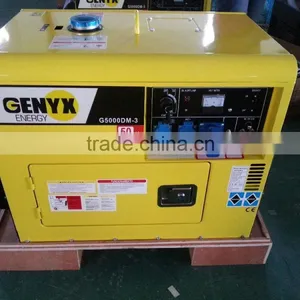 KINGCHAI 5kva Air Cooled Diesel Generator Silent Type 5kw Household Power Portable 186F Engine Generator thumbnail-1