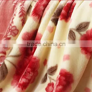 Made In China Winter Flower Plain Dyed Mink Blanket thumbnail-3