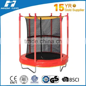 Round Mini Trampoline With Safety Net thumbnail-1