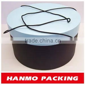 Custom Printing Design Handmade Round Paper Packaging Box With Handle thumbnail-1