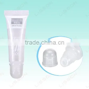 D16 5ml-15ml Lip Gloss White Tube With Slanted Head thumbnail-1