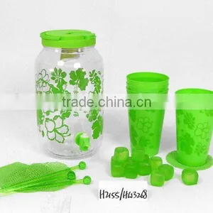 25 Pieces Party Drink Set Large Capacity Water Jar PET Beverage Dispenser BPA Free Water Container thumbnail-1