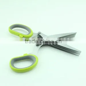 Stainless Steel 5 Blades Herb Shears With Cleaning Comb Cover thumbnail-6