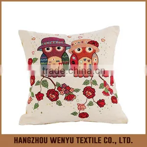 PLUS Home Decor 18x18 Cotton Linen Pillow Cases Home Decorative Sofa Cushion Cover thumbnail-1