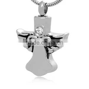 Urn Pendant Jewelry Necklace Stainless Steel Angel Flying Winds Cremation Ashes Jewelry Cremation Pet Jewelry 2016 thumbnail-1