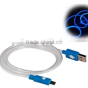 Hot Selling Factory Prices New Design Micro USB Data Cable With LED Light for Iphone 5 Iphone 6 Iphone 6 Plus thumbnail-1