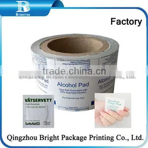 CHot Sell Printed Alcohol Prep Pad Aluminum Foil Wrapping Paper, Packaging Paper for Wet Ipes thumbnail-3