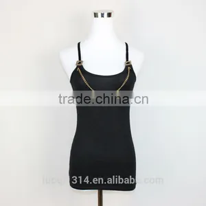 Custom Wholesale Women LQ41WC06003 Stringer Cotton Spandex Print Tank Top thumbnail-1