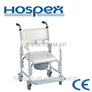 Height Adjustable Stainless Steel Commode Chair thumbnail-1