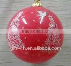 Glass Christmas Ball , Inside Painted Glass Ball thumbnail-1