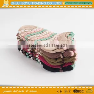 BY-161405 Lady's Jacquard Striped Socks; Anti Slip Sweat Socks Wholesale thumbnail-6