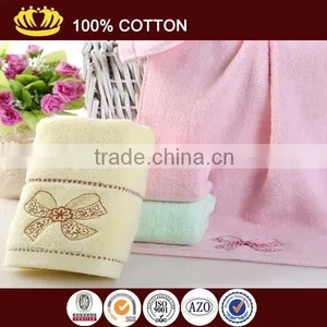 100%cotton Luxury Embroidery Blanks Satin Gear Velvet Towel thumbnail-1