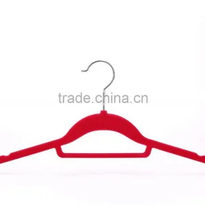 Flocked Plastic Short Clothes Hanger thumbnail-3