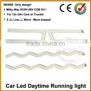 New Design Car Led Running Light Wrapped by Aluminum Plate COB DRL for Driving Lights thumbnail-1
