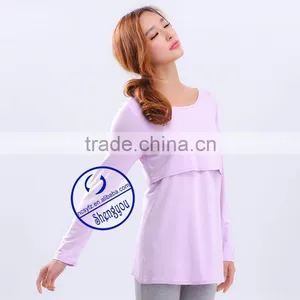 Custom Wholesale Ladies 95% Cotton 5% Spandex Maternity Wear Maternity Clothes thumbnail-2