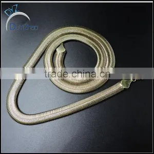 Latest Hip Hop Plated Gold Men's Flat Snake Chains Necklace thumbnail-2