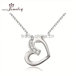 Fashion Heart Shape Necklace Crystal Jewelry thumbnail-1
