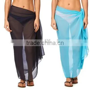 Customized Design Scarf Silk Screen Printting Plus Size Scarf Beach Wear Scarf thumbnail-1