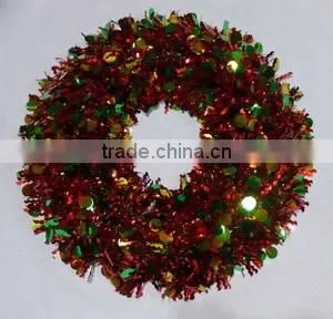 2015 New Christmas PET Wreath for Door Decoration thumbnail-1