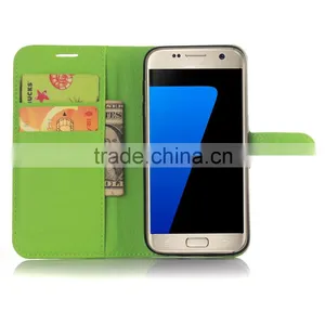 High Quality Leather Flip Phone Case With Card Holder Phone Case Leather For Sumsung Galaxy S7 thumbnail-3