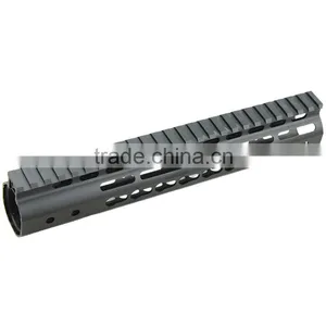 Funpowerland Black NEW Free Float NSR 10 Inch Handguard One-piece Top Rail System KeyMod High Quality Lightest FDE For AR-15 thumbnail-3