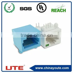 RJ45 Connector With LED 90 Degree Non-shield 10pcs Free Samples thumbnail-1