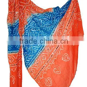 Multicolored Cotton Dupatta / Indian Cotton Stoles Designs thumbnail-4