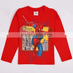 2-6Y (L842#RED) High Quality Export Kids Wear Long Sleeve t Shirt With Spiderman Print thumbnail-1