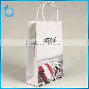 Custom Scarf Paper Packaging Bags With Twisted Rope Craft Paper Bag for Clothing Paper Bag for Gloves thumbnail-1