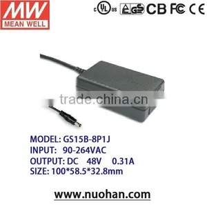 Mean Well 48v 0.31a Power Supplies/ 12~15W AC-DC Single Output Desktop/48v Switching Power Supply thumbnail-1