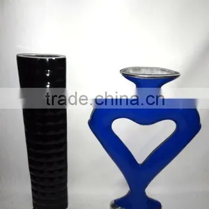 Enamelled Aluminium Flower Vase, Decorative Vases, Home Decor Vases, Metal Vases, Huge Vases thumbnail-1