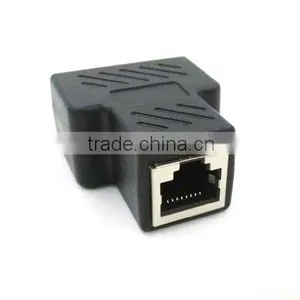 RJ45 Female to Female Network Adapter 1 to 2 Port Female CAT 5/CAT 6 LAN Ethernet Socket Connector thumbnail-2