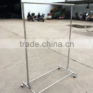 Adjustable Double Rail Rolling Garment Rack Hanging Clothes Rack With Brake Wheels thumbnail-2