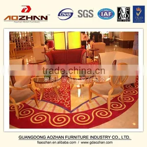 Elegant Antique Wooden Round Glass Top Coffee Table thumbnail-1