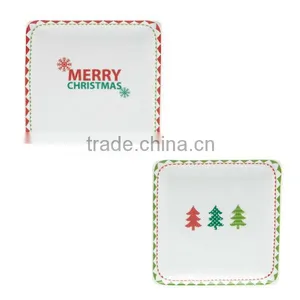 Christmas Children Square Porcelain Breakfast Plate thumbnail-1