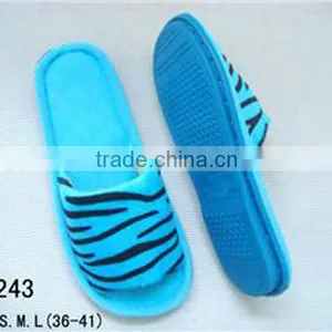 Cotton Upper Open Toe Women Indoor Bathroom Slipper Guest Hotel Room Bathroom Slippers Terry Cotton thumbnail-1