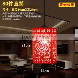 Led Light Down Light Suspension Drop Lamp Chinese Style Ceramic Loft Red Pendant Light Coffee Bar Restaurant Kitchen Lights thumbnail-4