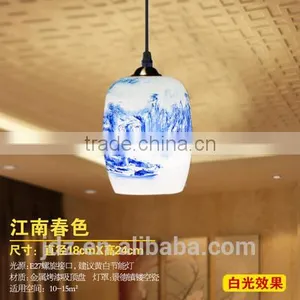 Chinese Style Ceramic Hanging Pendant Led Decorative Fancy Light thumbnail-5