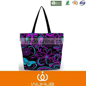 Butterfly Custom Embroidered Canvas Tote Bags thumbnail-1