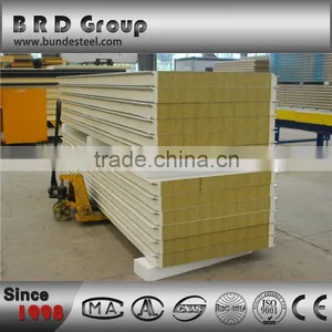 Excellent Stability Rockwool Sandwich Panel for Wall Heat Insulation thumbnail-1