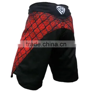 Black Men's Mma Fight Shorts With Groin Cup thumbnail-1